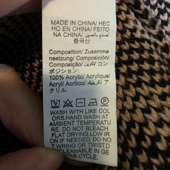 SHEIN Sweater Dress Size S Black & Tan Geometric Pattern - Picture 10 of 10